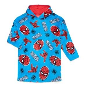Marvel Spider-Man Boys Oversized Hooded Sleeper Size L/XL- NEW